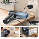Portable Compressed Air Vacuum Cleaner 15000PA Cordless, High Power, for Car and Home.