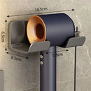 Non-drill wall-mounted hair dryer holder, for storing and placing a hair dryer in the bathroom, and multifunctional storage holder.