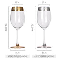 Foreign Crystal High Glass Phnom Penh with Silver Rim for Brandy, Champagne, Red Wine, and Water, for Home Dining Table.