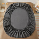 100% Cotton Fitted Sheet with Elastic Bands Non Slip Adjustable Mattress Covers for Single Double King Queen Bed,140/160/200cm.