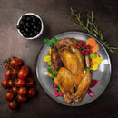 20cm Round Metal Dish Camping Stainless Steel 304 Serving Dinner Plates 4 Pack with alleco cotton bag for BBQ, Snack, Salad.