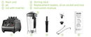 BioloMix 3HP 2200W Heavy Duty Grade Timer Blender Mixer.