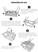 Portable Stainless Steel Grill, Outdoor Folding Table Wood Stove, for Camping and Barbecue IGT MasterGrill.