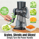 SliceMaster 360™ – 3-in-1 Rotary Cheese &amp; Vegetable Grater