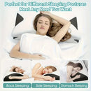 2025 Ergonomic Neck Horn Pillow for Side,Shoulder Relaxation, Soft Yet Firm Support,Back and Stomach Sleepers - Contoured Design.