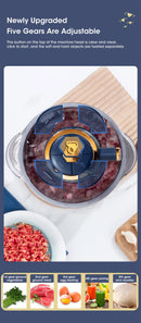 Electric Meat Grinder, Food Processor, Multifunctional Stainless Steel.