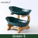 Modern Creative Basket for Dried Fruits, Candy Dish, Cake Stand, Salad Bowl ™ 2/3 Layer Wooden Fruit Plate.