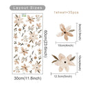 Boho Floral Wall Stickers for Kids, Watercolor Children's Room, Living Room, Home Decor, Art, Eco-Friendly Removable Stickers, PVC Murals.
