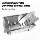Portable Stainless Steel Grill, Outdoor Folding Table Wood Stove, for Camping and Barbecue IGT MasterGrill.