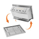 Portable Stainless Steel Grill, Outdoor Folding Table Wood Stove, for Camping and Barbecue IGT MasterGrill.