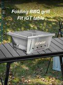 Portable Stainless Steel Grill, Outdoor Folding Table Wood Stove, for Camping and Barbecue IGT MasterGrill.