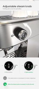 Semi Automatic Espresso Coffee Machine Temperature Adjustable Cold/Hot.