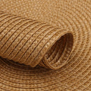 Round Braided Placemats Set of 6 Washable PP/PET Heat Resistant 34cm Table Place Mat for Kitchen Xmas Dining Table Party Decor.
