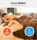 Wool Throw Blanket Keep Warm Winter Bed Blankets Double Sided Queen Duvet Cover Camping Double Bed Cover Bedspread On The Bed.