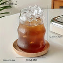 2/4/6PCS INS Glass Cup Heat-resistant Tumbler Drinkware Transparent Tea Juice Milk Coffee Mug Home Water Glasses Stripe Beer Mug.