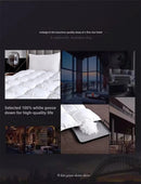 High Grade 100% White Goose Down Quilt Winter Warm Feather Duvet Queen King Cozy Lightweight 3D Bread Comforter Pinch Pleated.