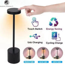 Classic USB Rechargeable Table Lamp Night Light, with Stepless Brightness Adjustment, Touch 3-Color Bedside Lamp.