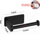 Adhesive Toilet Paper Roll Holder Organizer Wall Mount Storage Stand Bathroom No-Drill Tissue Towel Dispenser Stainless.
