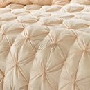 High Grade 100% White Goose Down Quilt Winter Warm Feather Duvet Queen King Cozy Lightweight 3D Bread Comforter Pinch Pleated.