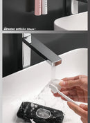 MENGNI Automatic Toothpaste Dispenser Wall-Mounted Bathroom Toothpaste Squeezer Punch-Free Toothbrush Holder Rack Bathroom Acces.