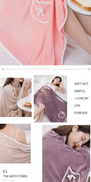 Womens Bath Towels Girls Wearable 140*85Cm Fast Drying Bathing Beach Spa Bathrobes Wash Clothing, Shower Bath And Gym Towel.