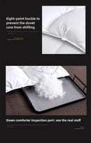 High Grade 100% White Goose Down Quilt Winter Warm Feather Duvet Queen King Cozy Lightweight 3D Bread Comforter Pinch Pleated.