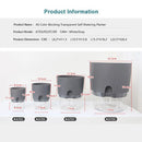 Transparent Double Layer Plastic Flower Pot Self Watering Flowerpot Cotton Rope Watering Plant Pot with Injection Port.