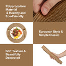 Round Braided Placemats Set of 6 Washable PP/PET Heat Resistant 34cm Table Place Mat for Kitchen Xmas Dining Table Party Decor.