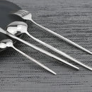 24-Piece Cutlery Set with Black Handles and Gold Details, Stainless Steel Knife, Fork, and Spoon, Table Cutlery, Kitchen Set, Dinnerware.