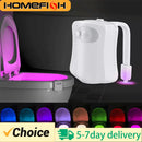 Smart Motion Sensor Toilet Night Light – 8 Color LED.