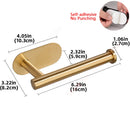 Adhesive Toilet Paper Roll Holder Organizer Wall Mount Storage Stand Bathroom No-Drill Tissue Towel Dispenser Stainless.