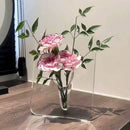 Flower Vase in Frame - Transparent Acrylic Modern Art for Home Decoration, Decorative Vases for Tables and Shelves.