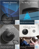 ABIR X8 Robot Vacuum, Laser System, Restricted Area Setup for Residential Carpet, Ultra Power 6500Pa. Laser Precision. Full Home Automation.