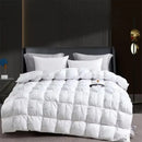 High Grade 100% White Goose Down Quilt Winter Warm Feather Duvet Queen King Cozy Lightweight 3D Bread Comforter Pinch Pleated.