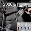 Portable Compressed Air Vacuum Cleaner 15000PA Cordless, High Power, for Car and Home.
