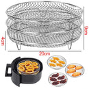 🔥Air Fryer Baking Rack Metal Square/Round/Rectangle Oven Grill Racks.
