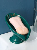 New 1 ceramic Leay shower soap holder, bathroom and kitchen supplies shape box, drain hole tray, storage board.
