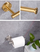 Adhesive Toilet Paper Roll Holder Organizer Wall Mount Storage Stand Bathroom No-Drill Tissue Towel Dispenser Stainless.