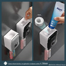 MENGNI Automatic Toothpaste Dispenser Wall-Mounted Bathroom Toothpaste Squeezer Punch-Free Toothbrush Holder Rack Bathroom Acces.
