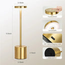 Classic USB Rechargeable Table Lamp Night Light, with Stepless Brightness Adjustment, Touch 3-Color Bedside Lamp.