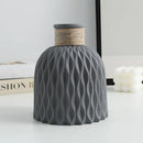 Rope Plastic Vase Flower Arrangement DIY Flowerpot Living Room Porcelain Imitation Flower Ware Home Decoration Ornaments.