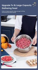Electric Meat Grinder, Food Processor, Multifunctional Stainless Steel.