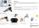 Portable Compressed Air Vacuum Cleaner 15000PA Cordless, High Power, for Car and Home.