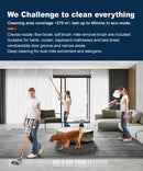 ABIR VC205 Cordless Portable Vacuum Cleaner, 27,000PA, Touch Screen, Smart Dust Sensor, Automatic Speed Control for Cleaning Beds and Carpets at Home, Intelligent Detection. Visible Performance.