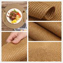 Round Braided Placemats Set of 6 Washable PP/PET Heat Resistant 34cm Table Place Mat for Kitchen Xmas Dining Table Party Decor.