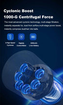 ABIR VC205 Cordless Portable Vacuum Cleaner, 27,000PA, Touch Screen, Smart Dust Sensor, Automatic Speed Control for Cleaning Beds and Carpets at Home, Intelligent Detection. Visible Performance.