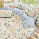 Pink Floral Bedding Set Soft Ins Single Double Queen Size Duvet Cover Flat Sheet Pillowcase Girls Home Totel Bed Linens.