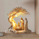 2D Flat Prayer under Moonlight Tree Decoration Religious Theme Popular Culture Inspired Home Office Desk Artwork Gift.