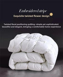 High Grade 100% White Goose Down Quilt Winter Warm Feather Duvet Queen King Cozy Lightweight 3D Bread Comforter Pinch Pleated.