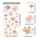 Boho Floral Wall Stickers for Kids, Watercolor Children's Room, Living Room, Home Decor, Art, Eco-Friendly Removable Stickers, PVC Murals.